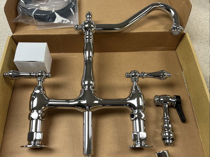 Kitchen sink faucet in box at Blodgett Supply